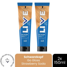 (Pack of 2) Schwarzkopf LIVE Hair Dye Colour & Shine Hair Gloss Strawberry Soda Permanent