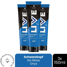 (Pack of 3) Schwarzkopf LIVE Hair Dye Colour & Shine Hair Gloss Onyx Permanent Toner Bleach