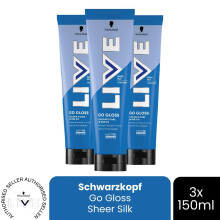 (Pack of 3) Schwarzkopf LIVE Hair Dye Colour & Shine Hair Gloss Sheer Silk Permanent Toner