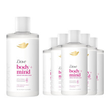 (Dragon Fruit & Primrose) Dove Body + Mind Bath Soak 400ml, 6 Pack - French Lavender or Dragon Fruit