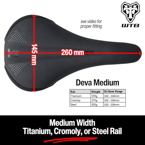 WTB Deva Medium Cromoly Black Saddle 2