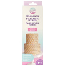Frost Form Stencil Liners, 2 Pack (Art Deco) | Cake Decorating with Intricate Patterns | Designed for Use with Frost Form Starter + Kit (6 inch and 8