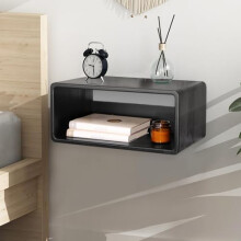 WDSHIYI Floating Nightstand Oak Wooden Shelf Wall Mount - Stylish & Minimalistic Bedside Shelf Hanging Storage Phone Rest Side Table for Bedroom