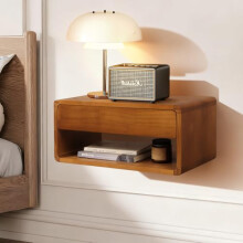 WDSHIYI Floating Nightstand, Wall Mounted Bedside Shelf, Handmade Bedroom Furniture,Pine Wood Floating Bedside Table, Minimalist And Unique Style 44 x