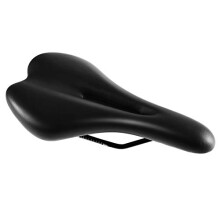 Bike Saddle Seat Pad Breathable Hollow Thicks Comfortable Bicycle Fit for MTB Road Bike Fixed Gear Bike (Thickened, Black)