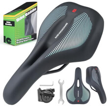 ZCYLPT Comfortable Gel Bike Saddle, Soft Breathable Bicycle Seat Cushion with Shock-Absorbing & Ergonomics Design, Wide Comfort Bike Seat for MTB,