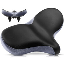 X WING Mega Bike Saddle Replacement Seat for Adults, Men & Women | Comfortable Padded Cushion, Ergonomic Design & Spacious Seat | Fit for Electric,