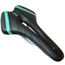 GORIX Comfortable Cushion Bike Saddle with Rail Mountain Road Bike for Men and Women (A6-1) (Black Celeste)
