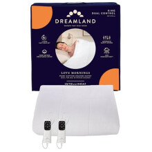 Dreamland Love Mornings Heated Duvet – Pure Cotton Cover, King Size 225220 cm, 6 Heat Settings, Rapid Heat-Up, 2 Detachable Controllers & Auto