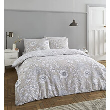 Catherine Lansfield Tapestry Floral Easy Care Single Duvet Set Natural