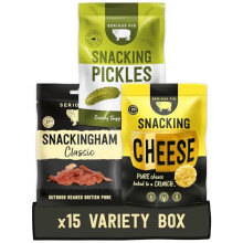 Serious Pig Ham, Cheese & Pickles Selection Box, Mixed Variety Pack (15 Pieces)