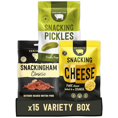 Serious Pig Ham, Cheese & Pickles Selection Box, Mixed Variety Pack (15 Pieces)