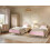Flair Noah 2 Drawer Bedside Table Oak & Pink 3