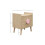 Flair Noah 2 Drawer Bedside Table Oak & Pink 4