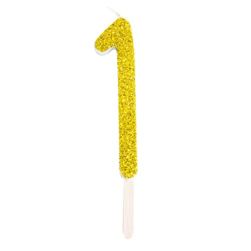 PME Gold Glitter Number Candle 1 1
