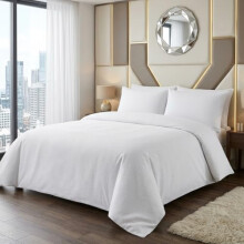M&J Home 3 Piece Dotty Microfibre Duvet Cover Set White Double - Includes Duvet Cover & Pillowcase(s)