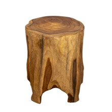 Darthome Lombok Teak Root Table With Legs 30 x 40 x 30cm Hand Carved Solid Rustic Wood Side Stool Stand