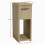 ComfortCove Narrow Bedside Table with Storage Shelf & Handle, Oak 3