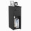 ComfortCove Narrow Bedside Table with Storage Shelf & Handle, Black 1