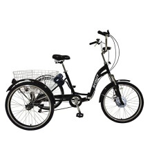 SCOUT Electric tricycle, 24" wheels, folding frame, 6-speed, 14Ah, 250w motor, LCD screen (Matte Black)