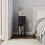 ComfortCove Narrow Bedside Table with Storage Shelf & Handle, Black 2