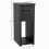 ComfortCove Narrow Bedside Table with Storage Shelf & Handle, Black 3