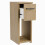 ComfortCove Narrow Bedside Table with Storage Shelf & Handle, Oak 4