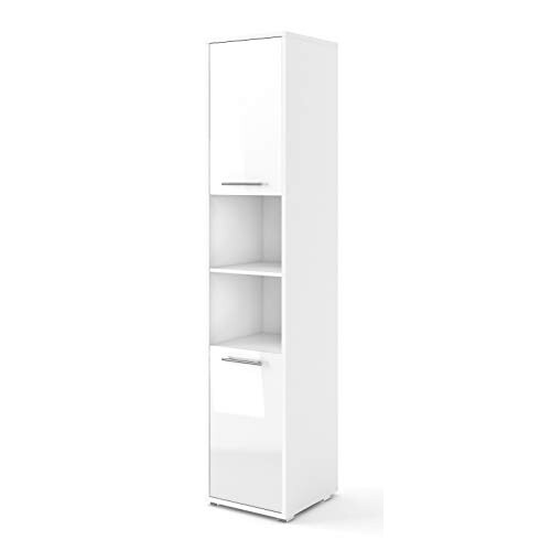 Arthauss Arthauss CP-08 Modern Side Cabinets For Vertical Wall Beds in White Gloss - Elegant High Storage Solution for Foldable Beds