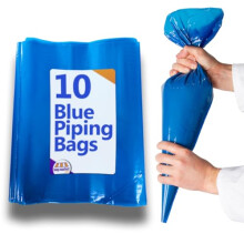 Bag Market | Strong Blue Piping Bags - 21" Large | Suitable for; Mash, Savoy, Cupcakes, Icing, Pastry - 100% Recyclable and Disposable (10 Bags)