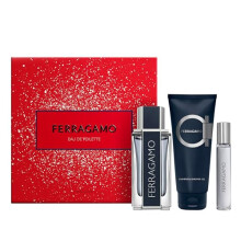 Ferragamo Man Gift Set: Eau de Toilette 100ml, Shower Gel 100ml, Travel Spray 15ml