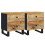 VidaXL vidaXL Bedside Cabinets 2 pcs 40x33x46 cm Solid Wood Mango 1
