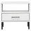 VidaXL vidaXL Bedside Table with Metal Legs White Solid Wood Pine OSLO 4