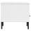 VidaXL vidaXL Bedside Table with Metal Legs White Solid Wood Pine OSLO 5
