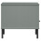 VidaXL vidaXL Bedside Table with Metal Legs Grey Solid Wood Pine OSLO 5