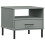 VidaXL vidaXL Bedside Table with Metal Legs Grey Solid Wood Pine OSLO 1