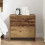 KTHLBRH Rustic Bedside Table with Storage Modern Design Engineered Wood Compact Rectangular Form 45 x 34 x 44.5 cm for Bedroom Nightstand Organizer 4