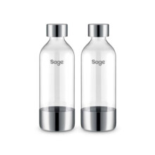 Sage - The InFizz Bottles 1L, Compatible with The InFizz Fusion Home Soda Maker - 2 Pack, Brushed Stainless Steel