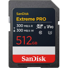 SanDisk Extreme Pro SDXC 512GB UHS-II V90 R300MB/s W300MB/s SDSDXDM-512G-GN4IN