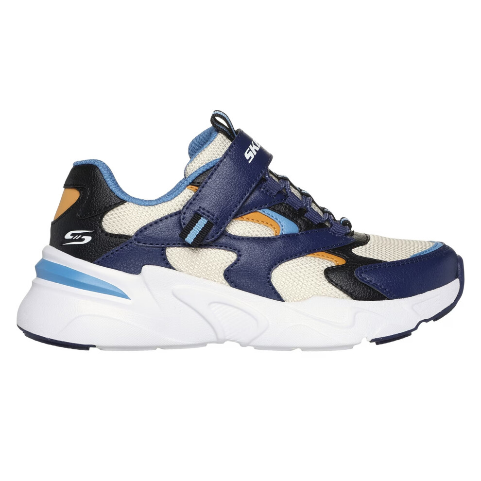Skechers (11 Uk Child, Navy/Multicoloured) Childrens/Kids Bobsbamina Mesh Trainers