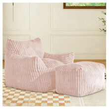 (Pink, Corduroy) Premium Crushed Sponge Seat Cushion
