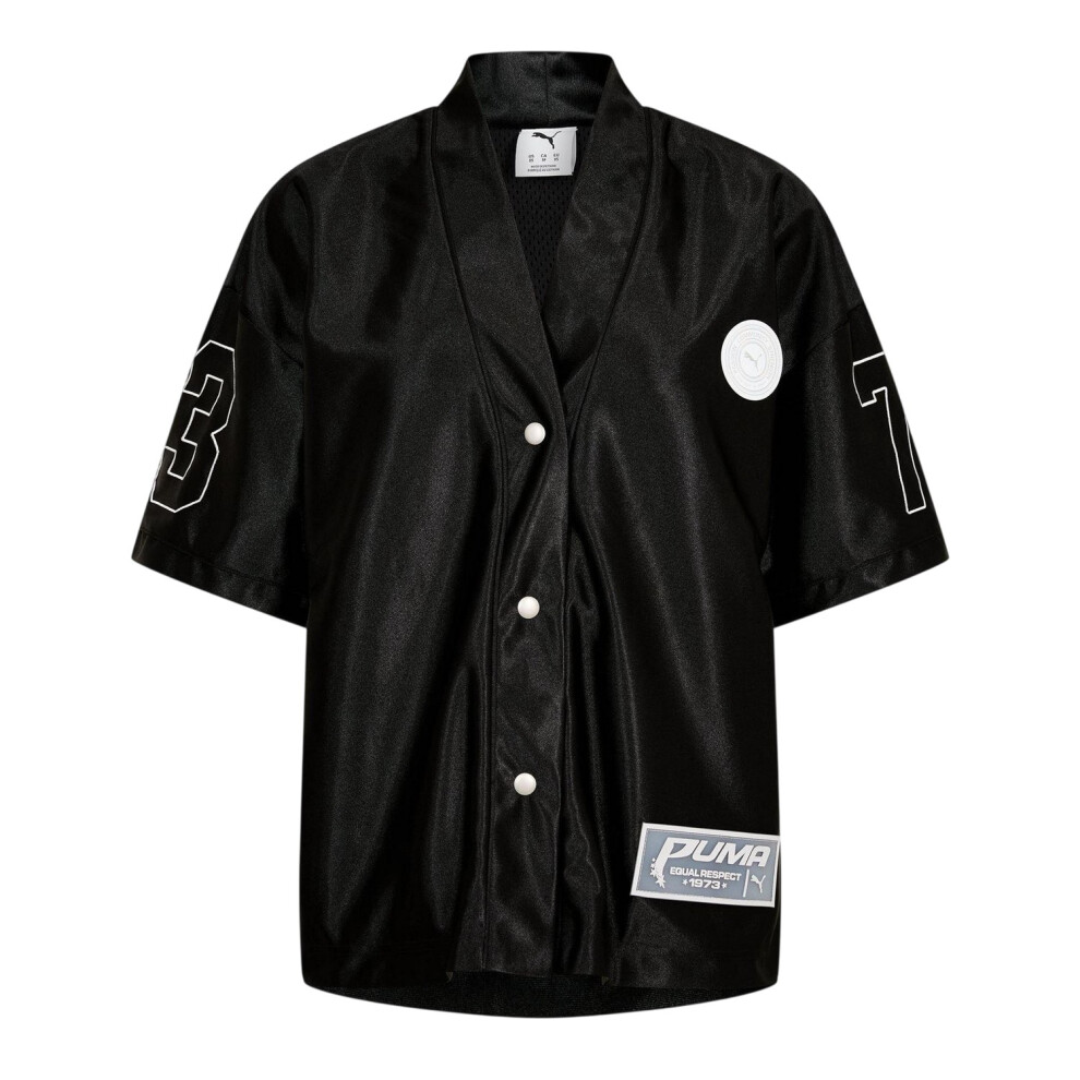 Puma (12 Uk, Black) Womens/Ladies Printed Relaxed Fit Overshirt