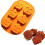 3 Piece Silicone Halloween  Pumpkin Baking Mold Set 3