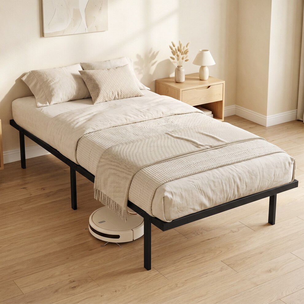 Homcom (S) Bed Frame With Underbed Storage, No Box Spring Needed