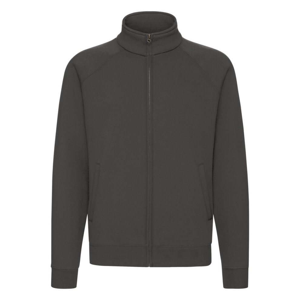 Fruit Of The Loom Men's Mid Grey Premium Sweat Jacket In | Size: 2XL - Image 2