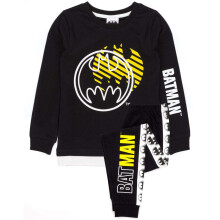 (9-10 Years, Black/White/Yellow) Batman Boys Pyjama Set