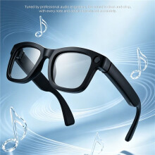 AI Glasses 8MP 1080P HD Camera Photo Video Translator HIFI Music Wireless Earphones Wearable Intelligence Glasses