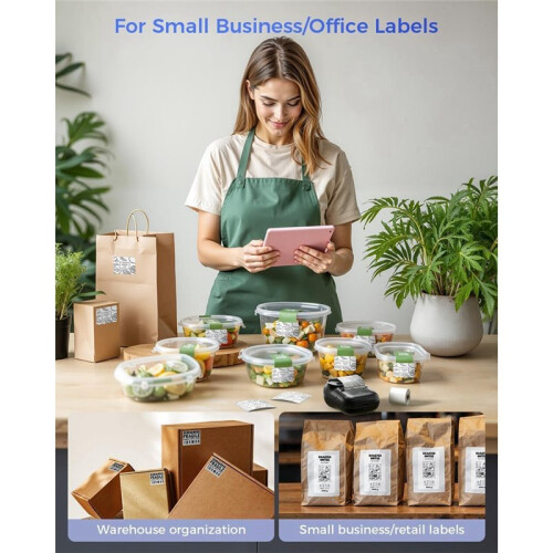 M108 Label Maker Machine, Portable  & USB Address Label Printer for Home School 1