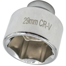 29mm Oil Filter Socket Wrench, 3/8" Square Drive CR-V Steel Oil Filter Removal Tool, Non-Slip Oil Filter Socket