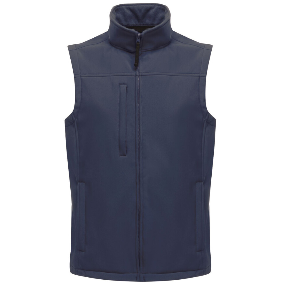 Regatta (4Xl, Navy/Navy) Mens Flux Softshell Bodywarmer / Sleeveless Jacket (Water Repellent & Wind Resistant)