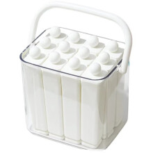 Silicone Ice Mold Ice Tray with Lid Handle Diy Juice Coffee Easy Release DIY Jelly Making White